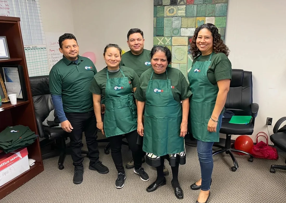 AMR commercial cleaning team assembled and ready for account assignment